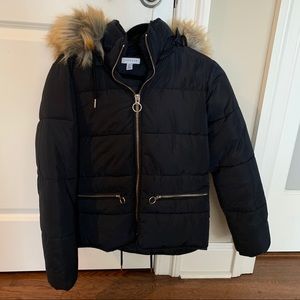 TOPSHOP Navy Down Jacket